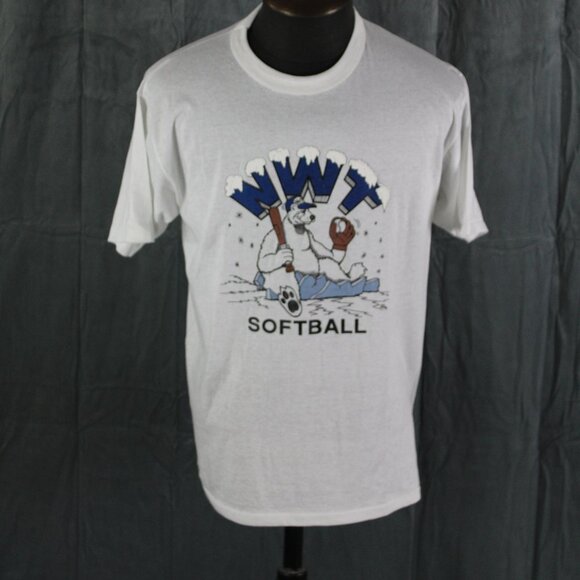 Vintage Graphic T-shirt - North West Territories Softball - Men's Large - Picture 1 of 7